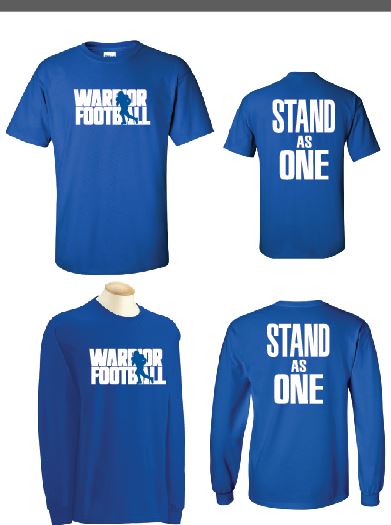 warrior spirit wear, brainerd warrior wear custom order screen printing for warrior fanwear, buy warriror screen printed group orders